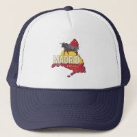 Madrid Espanha Retro Região Map Vintage Bull