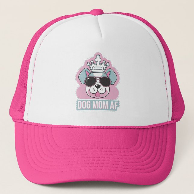 Boné Mãe de Cachorro AF - Design Divertido de Mãe de Ca (Frente)