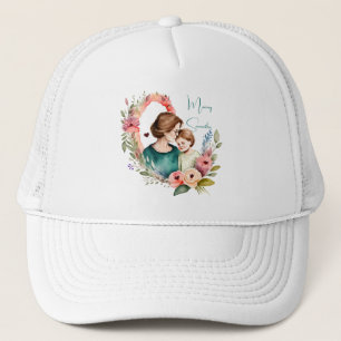 Boné Mãe e Filha Adoráveis - Quadro Floral (4)