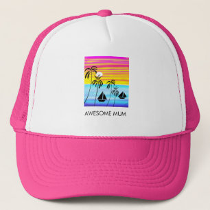 Boné Mãe Incrível Navegação Tropical Sunset