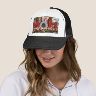 Boné Mãe maravilhosa em flores coloridas e corajosas co