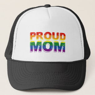 Boné Mãe Orgulhosa Gay Pride LGBT Arco-íris Mãe LGBTQ