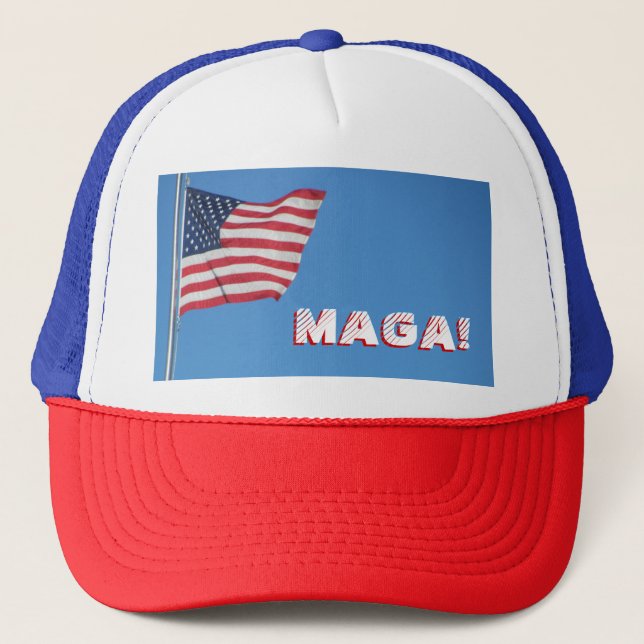 Boné MAGA! Bandeira americana (Frente)