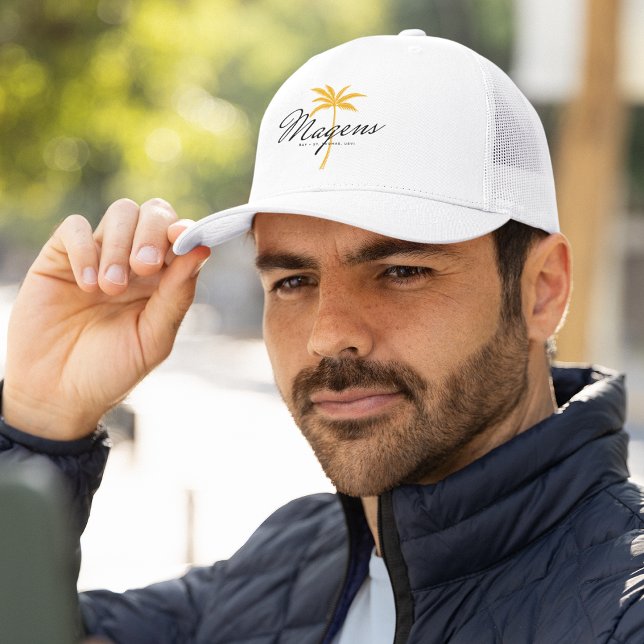 Boné Magens Bay Ruas Thomas USVI Árvore Palm Mínima (Criador carregado)