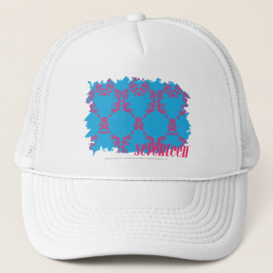 Boné Magenta-Aqua 4 do damasco