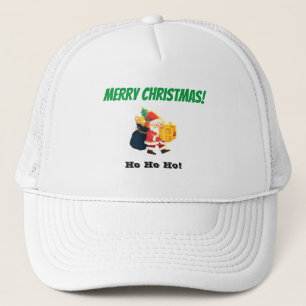 Boné mágico branco e branco Feliz Natal