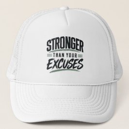 Boné Mais Forte Que Suas Desculpas Motivacional Fitness