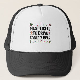 Boné Mais Propenso a Beber a Cerveja do Papai Noel Nata