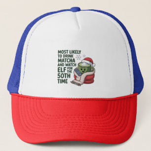 Boné Mais Propenso a Beber Matcha e Assistir Elf Natal