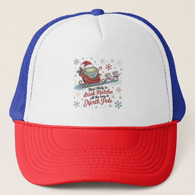 Boné Mais Provável De Beber Matcha Até o Natal  (Frente)