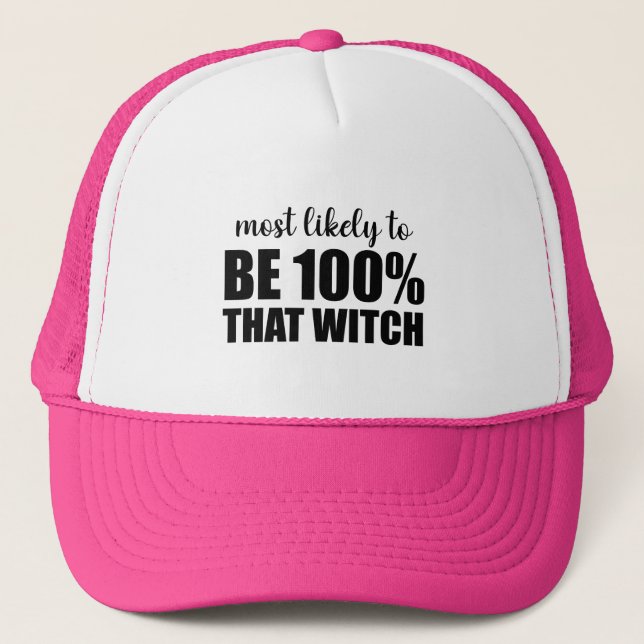 Boné Mais Provável Ser 100% Aquela Bruxa de Halloween (Frente)