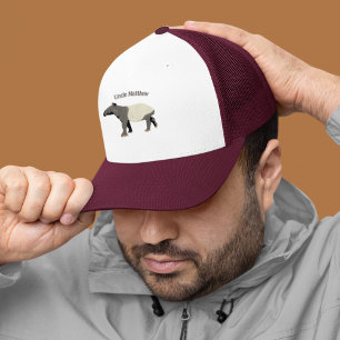 Boné Malaio ou asiático Piebald Tapir Personalizado