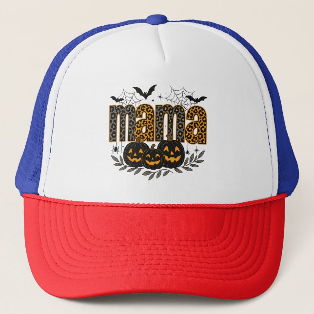 Boné Mama de Halloween Personalizada – Assustador Fofo (Frente)
