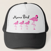 Mama Pássaro Camionista Chapéu do flamingo
