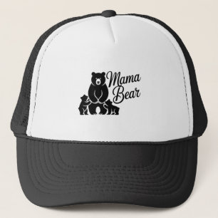 Boné Mama Urso com Filhotes Família de Ursos Fofa
