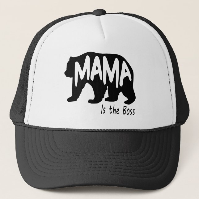 Boné Mamãe Urso É O Chefe (Frente)