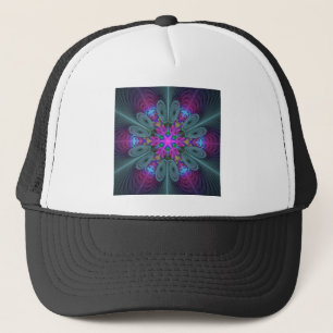 Boné Mandala Colorida Arte Espiritual Colorida Com Rosa