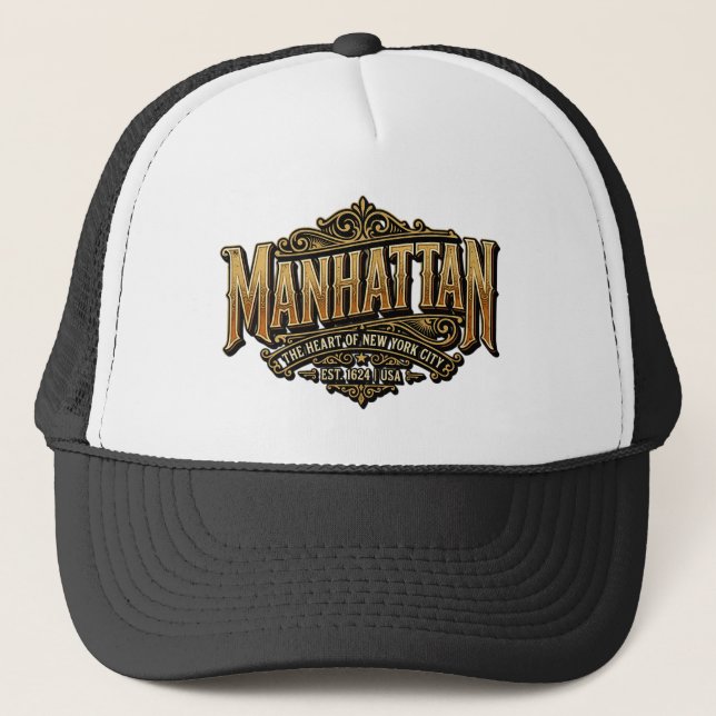 Boné Manhattan Est 1624 Coração Da Cidade De Nova York  (Frente)