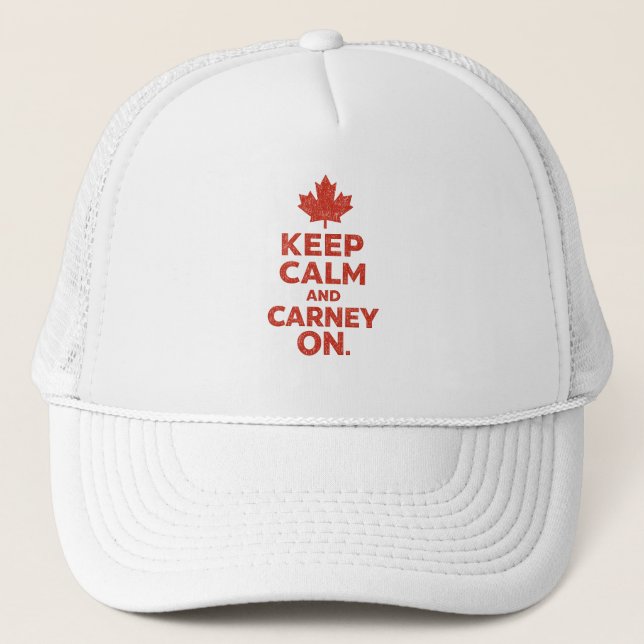 Boné Mantenha a Calma e Continue com Carney em Camiseta (Frente)