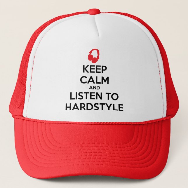 Boné Mantenha a calma e escute Hardstyle (Frente)