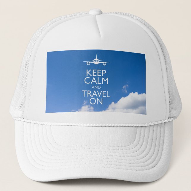 BONÉ MANTENHA CALMA E VIAGEM (Frente)