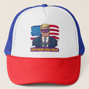 Boné Mantenha o Mardi Gras Ótimo Divertido Trump Mardi 