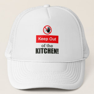 Boné Mantenha-se fora da cozinha engraçada Branca de Pi