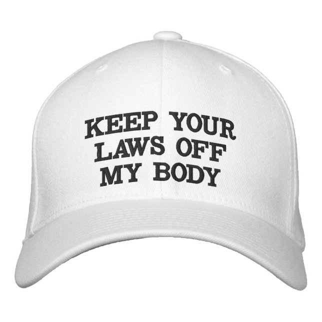 Boné Mantenha suas leis longe do meu corpo preto e bran (Frente)