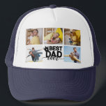 Boné Manutenção da melhor colagem de fotos do Dia de os<br><div class="desc">Que presente único e pensativo! A coleção personalizada de fotos "Melhor Pai Nunca" que é uma forma personalizada e emocionante de celebrar um pai especial. Com um design personalizável,  você pode adicionar suas fotos favoritas dos momentos mais memoráveis do pai,  fazer-o como um presente que ele apreciará por anos.</div>