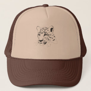 Boné Mão Pintada Face Leopardo - Arte Minimalista