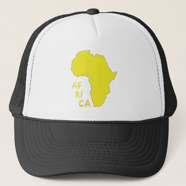 Boné Mapa Africano Amarelo Funky (Frente)