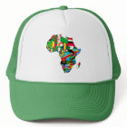 Mapa Africano de Bandeiras Africanas dentro de map
