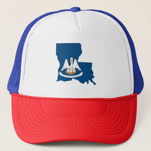Boné Mapa da Bandeira da Louisiana (Frente)