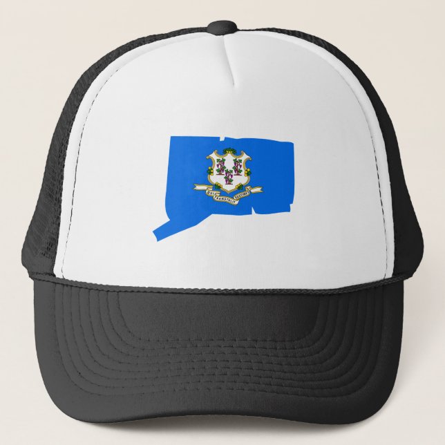 Boné Mapa da bandeira de Connecticut (Frente)
