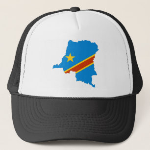 Boné mapa da bandeira de país de zaire Congo