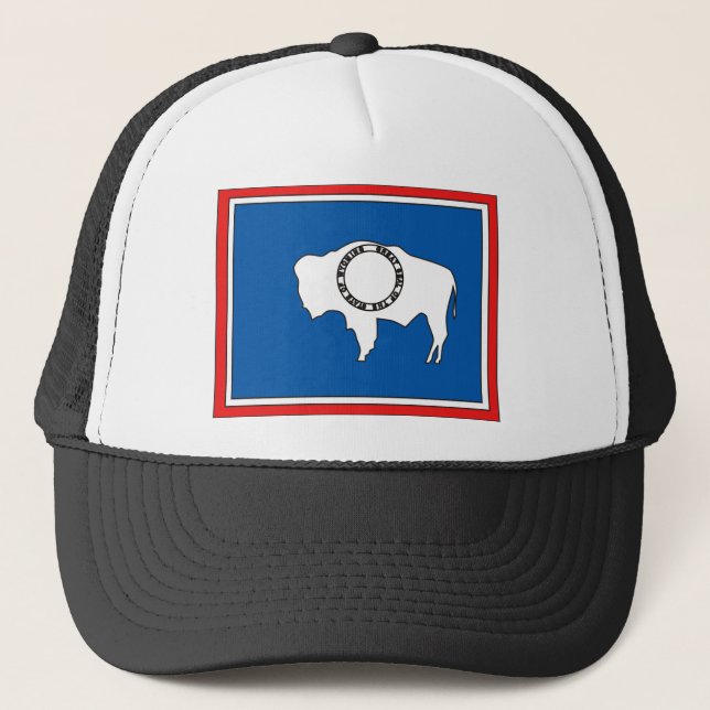 Boné Mapa da bandeira de Wyoming (Frente)