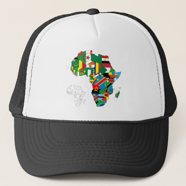 Boné Mapa da Bandeira do Continente Africano (Frente)