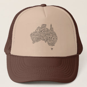 Boné mapa das gírias australianas