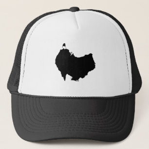 Boné Mapa de Austrália para baixo sob o humor visual d