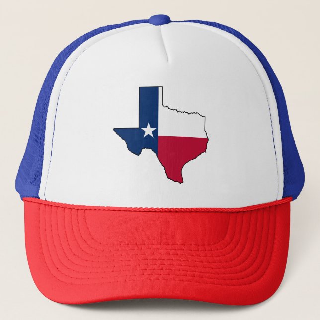 Boné Mapa de Sinalizador do Estado do Texas (Frente)