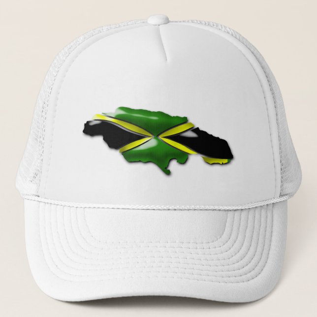 Boné Mapa do chapéu do camionista de Jamaica (Frente)