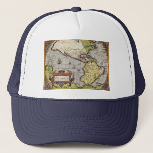 Boné Mapa do mundo antigo dos Americas, 1570