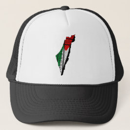 Boné Mapa Palestino que Bandeira e Padrão Keffiyeg