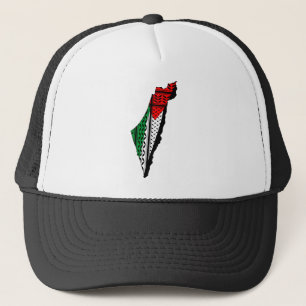 Boné Mapa Palestino que Bandeira e Padrão Keffiyeg