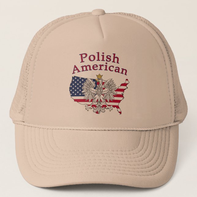 Boné Mapa Polonês Americano (Frente)