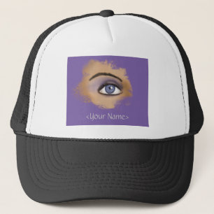 Boné Maquiagem de Olhos Roxos