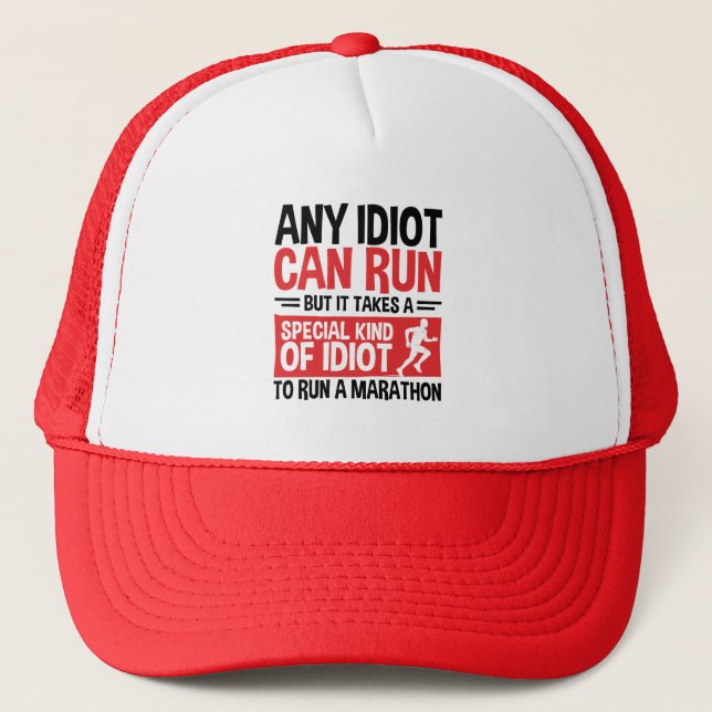 Boné Marathon Runner Any Idiot Can Run (Frente)