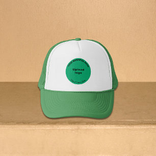 Boné Marca empresarial redonda em verde e branco