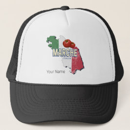 Boné Marche Itália Retro Region Map Vintage Souvenir