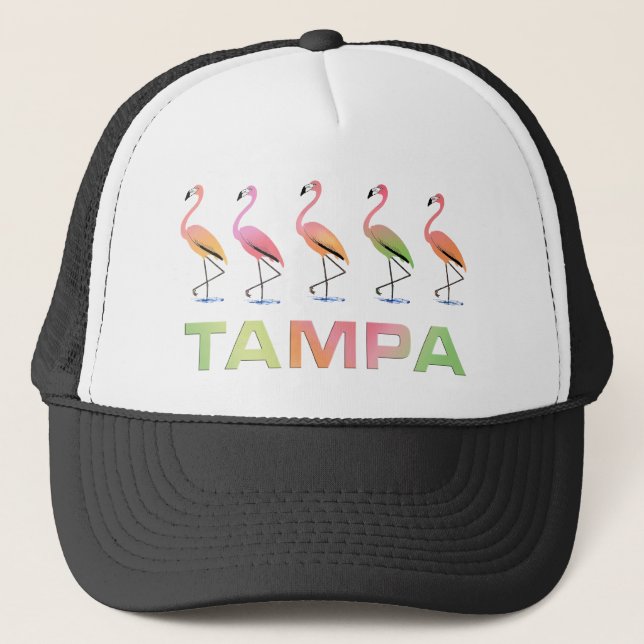 Boné Março dos flamingos tropicais TAMPA (Frente)